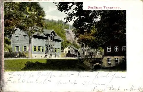 Ak Geroldsgrün im Frankenwald, Forsthaus Langenau, Außenseite