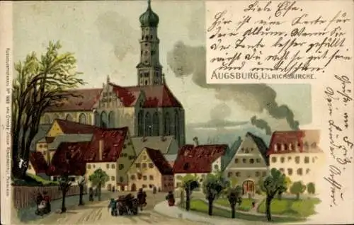 Litho Augsburg in Schwaben, Ulrichskirche