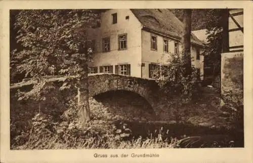 Ak Radeberg im Kreis Bautzen Sachsen, Blick auf die Grundmühle