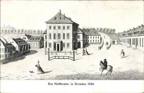 Ak Dresden Altstadt, Das Hoftheater 1784