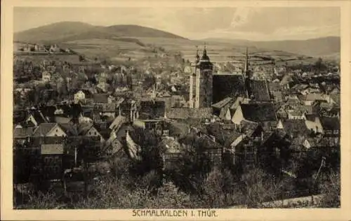 Ak Schmalkalden im Thüringer Wald, Blick auf die Stadt, Kirchtürme