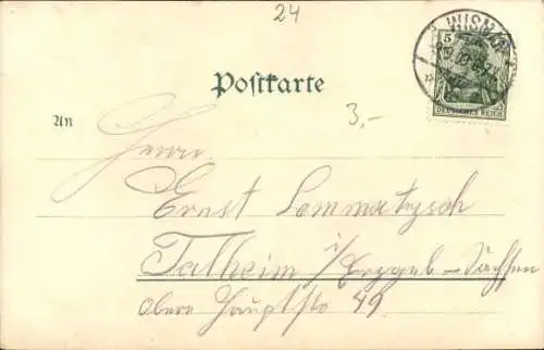 Ak Wismar in Mecklenburg Vorpommern, Partie aus dem Lindengarten, Entenhaus