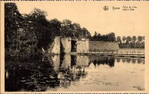 Ak Ypern Ypern Westflandern, Porte de Lille