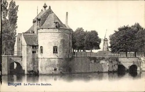 Ak Bruges Brügge Flandern Westflandern, La Porte des Baudets