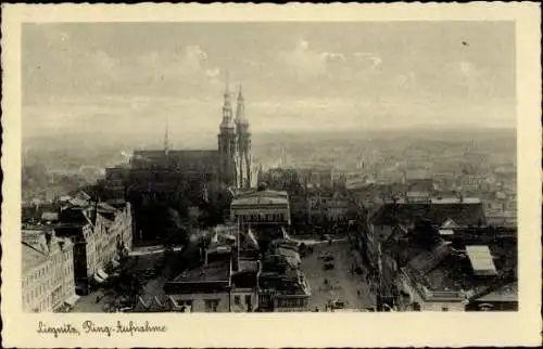 Ak Legnica Liegnitz Schlesien, Panorama, Ring-Aufnahme