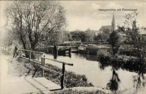 Ak Heegermühle Finow Eberswalde in der Mark, Finowkanal