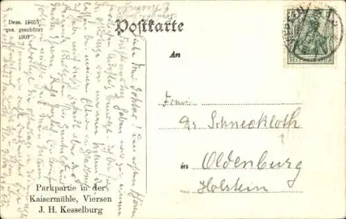 Ak Viersen in Nordrhein Westfalen, Park an der Kaisermühle, Ruderboot