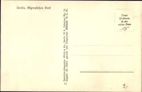 Ak Elstal Wustermark Brandenburg, Olympisches Dorf, Fliegeraufnahme, Klinke & Co. B 3