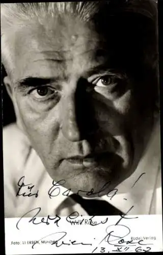 Ak Schauspieler Willi Rose, Portrait, Autogramm
