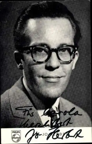 Ak Sänger Jo Herbst, Portrait, Autogramm, Philips Schallplatten
