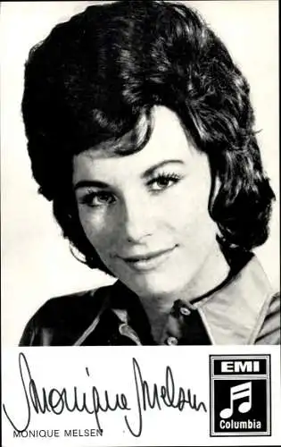 Ak Sängerin Monique Melsen, Portrait, Autogramm