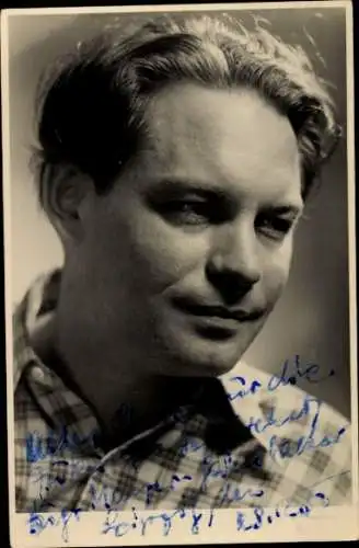 Ak Schauspieler Hugo Mayer-Gansbacher, Portrait, Autogramm