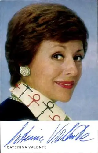 Ak Schauspielerin Sängerin Caterina Valente, Portrait, Autogramm