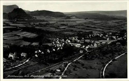 Ak Mühlhausen Ehingen im Hegau, Fliegeraufnahme, Mägdeberg