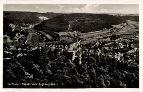 Ak Nagold im Schwarzwald, Fliegeraufnahme