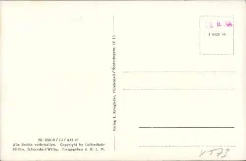 Ak Fürstenzell in Niederbayern, Fliegeraufnahme