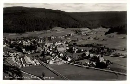 Ak Klosterreichenbach Baiersbronn im Schwarzwald, Fliegeraufnahme