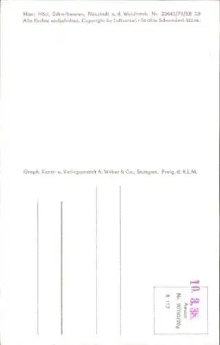 Ak Neustadt an der Waldnaab, Fliegeraufnahme