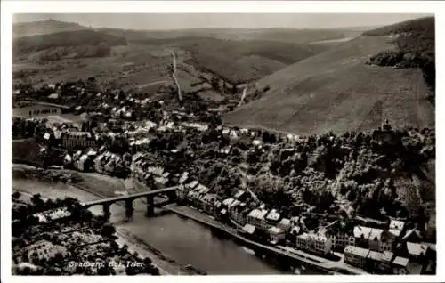 Ak Saarburg an der Saar Bezirk Trier, Fliegeraufnahme