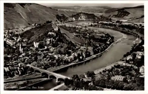 Ak Saarburg an der Saar Bezirk Trier, Fliegeraufnahme