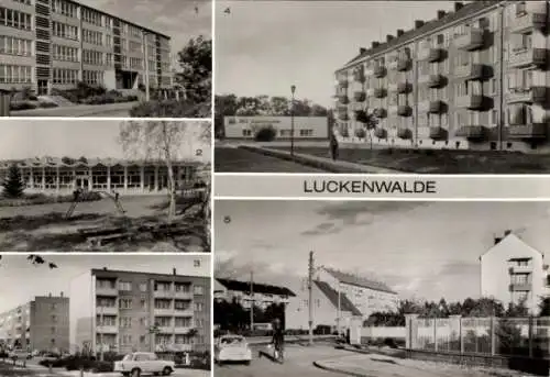 Ak Luckenwalde in Brandenburg, Oberschule, Kindergarten, Straße des Friedens, Beelitzer Tor