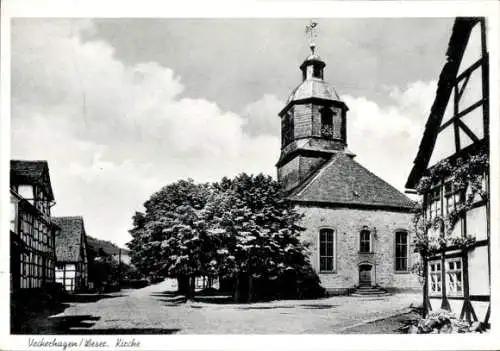 Ak Veckerhagen Reinhardshagen an der Weser Hessen, Kirche