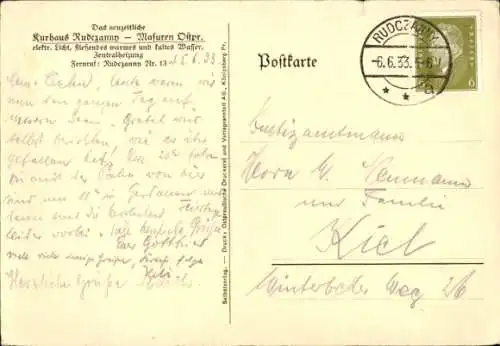 Ak Mazury Masuren Ostpreußen, Blick auf den Niedersee, Segelboot