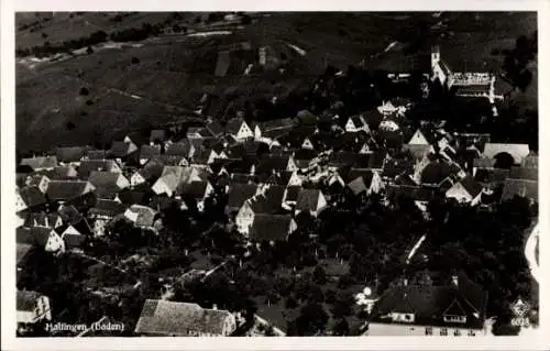 Ak Haltingen Weil am Rhein, Fliegeraufnahme