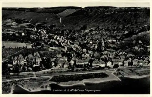 Ak Lieser an der Mosel, Fliegeraufnahme