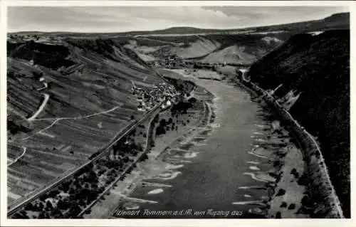 Ak Pommern an der Mosel, Luftbild, Panorama