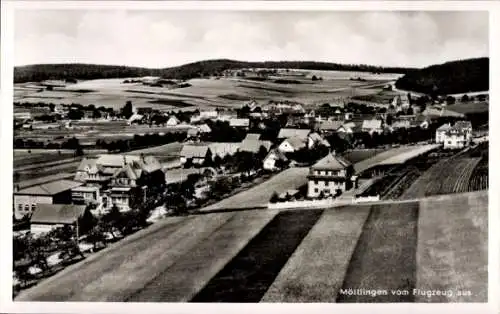 Ak Möttlingen Bad Liebenzell im Schwarzwald, Fliegeraufnahme