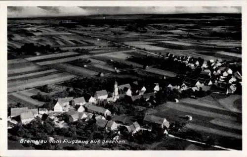 Ak Bremelau Münsingen in Baden Württemberg, Fliegeraufnahme, Stadtpanorama