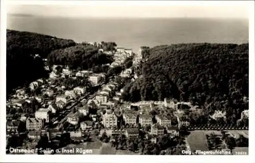 Ak Ostseebad Sellin auf Rügen, Fliegeraufnahme