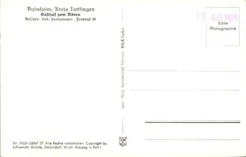 Ak Bubsheim in Württemberg, Fliegeraufnahme