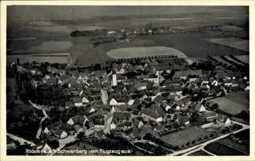 Ak Rödelsee in Mainfranken Bayern, Fliegeraufnahme