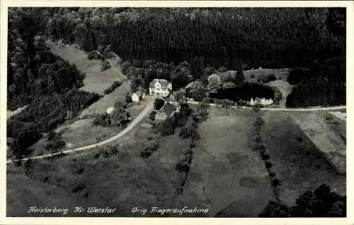 Ak Heisterberg Driedorf im Westerwald, Fliegeraufnahme, Forsthaus