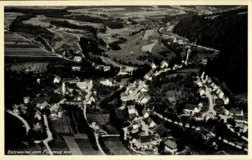 Ak Betzweiler Loßburg im Schwarzwald, Fliegeraufnahme