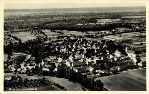 Ak Steinenstadt Neuenburg am Rhein Baden, Fliegeraufnahme