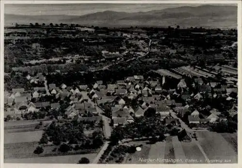 Ak Niederrimsingen Breisach am Oberrhein, Fliegeraufnahme