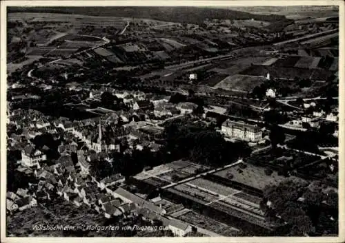 Ak Veitshöchheim in Unterfranken, Fliegeraufnahme, Hofgarten