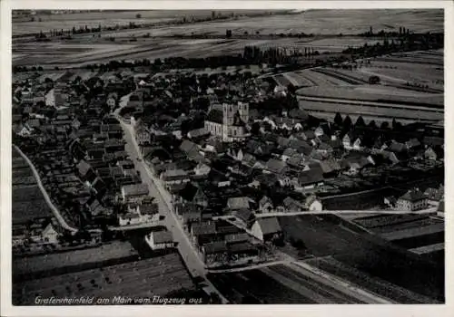 Ak Grafenrheinfeld am Main Unterfranken, Fliegeraufnahme