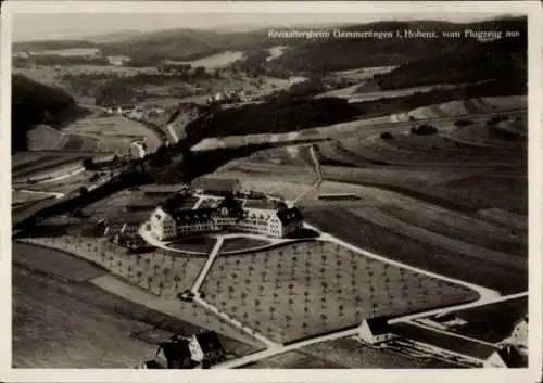 Ak Gammertingen in Württemberg, Fliegeraufnahme, Kreisaltersheim