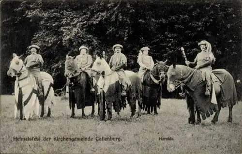 Ak Catlenburg Katlenburg, Heimatsfest der Kirchengemeinde, historische Kostüme, Herolde