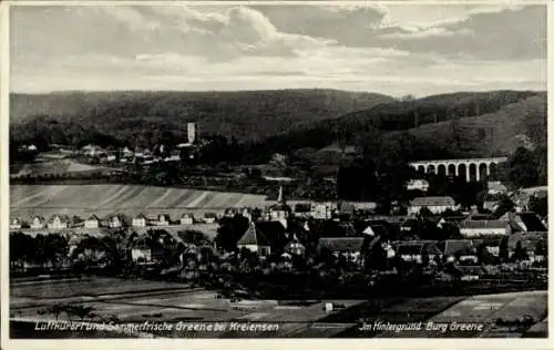 Ak Greene Einbeck Niedersachsen, Stadtpanorama mit Burg im Hintergrund