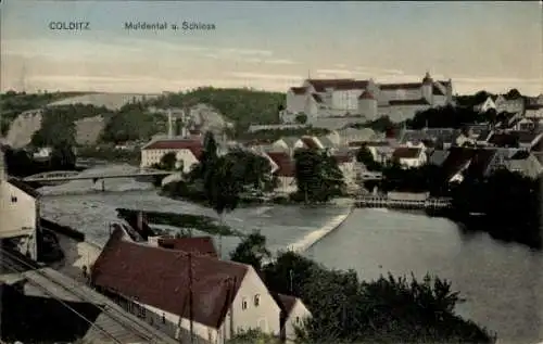 Ak Colditz in Sachsen, Muldental und Schloss