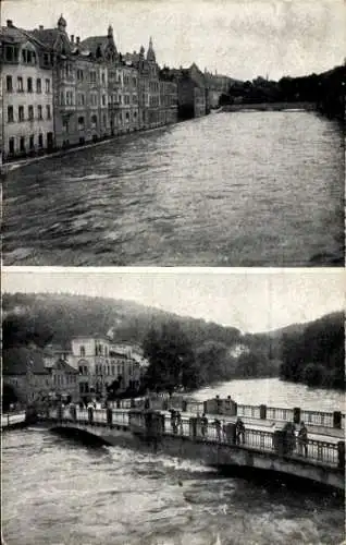 Ak Greiz i. Vogtland, Hochwasser Katastrophe am 15. August 1934