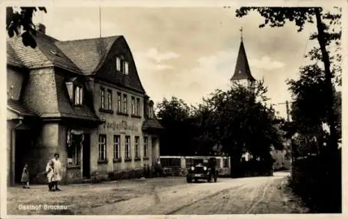 Ak Brockau Netzschkau im Vogtland, Gasthof Brockau am Kuhberg i. V., Auto