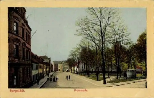 Ak Burgstädt in Sachsen, Promenade