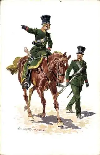 Künstler Ak Hoffmann, Anton, Königlich Bayerische Gendarmerie 1852