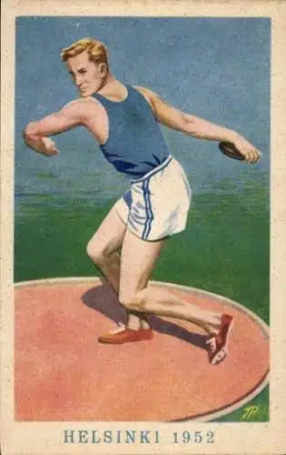 Ak Helsinki Helsingfors Finnland, Olympiade 1952, Diskuswerfer